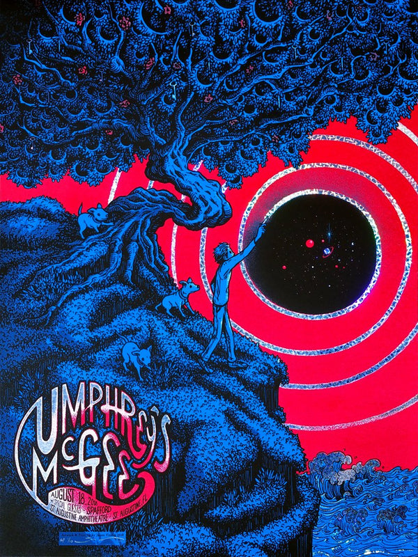 Umphrey's McGee St. Augustine 2018 pinwheel holofoil by James Flames, 18" x 24" Screen Print