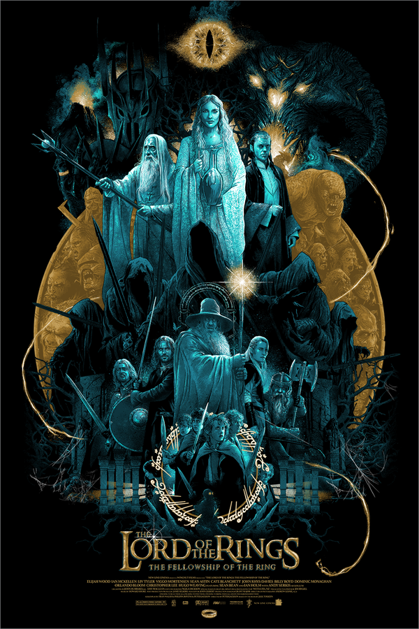 The Lord of the Rings: The Fellowship of the Ring by Vance Kelly, 24" x 36" Screen Print