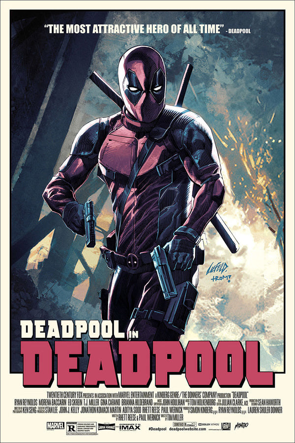 Deadpool (Variant) by Rob Liefeld, 24" x 36" Screen Print