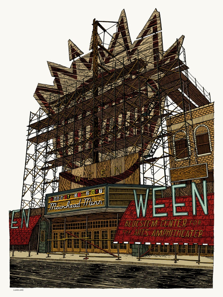 Ween Moorhead 2017 by Landland, 18" x 24" Screen Print