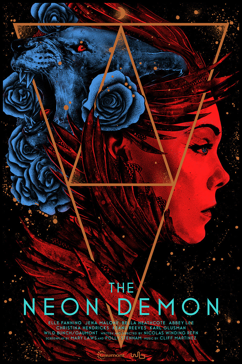 The Neon Demon by Nikita Kaun, 24" x 36" Screen Print