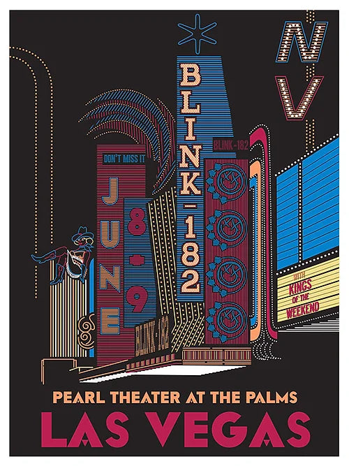 Blink-182 Las Vegas 2018 by Steve Thomas, 18" x 24" Screen Print
