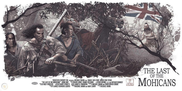 The Last of the Mohicans by AJ Frena, 36" x 18" Screen Print