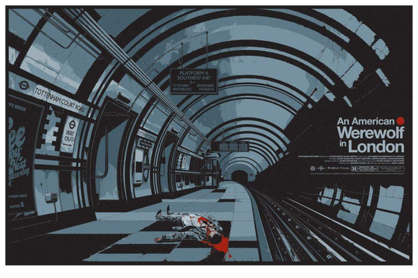 An American Werewolf in London (variant) by Ken Taylor, 24" x 36" Screen Print