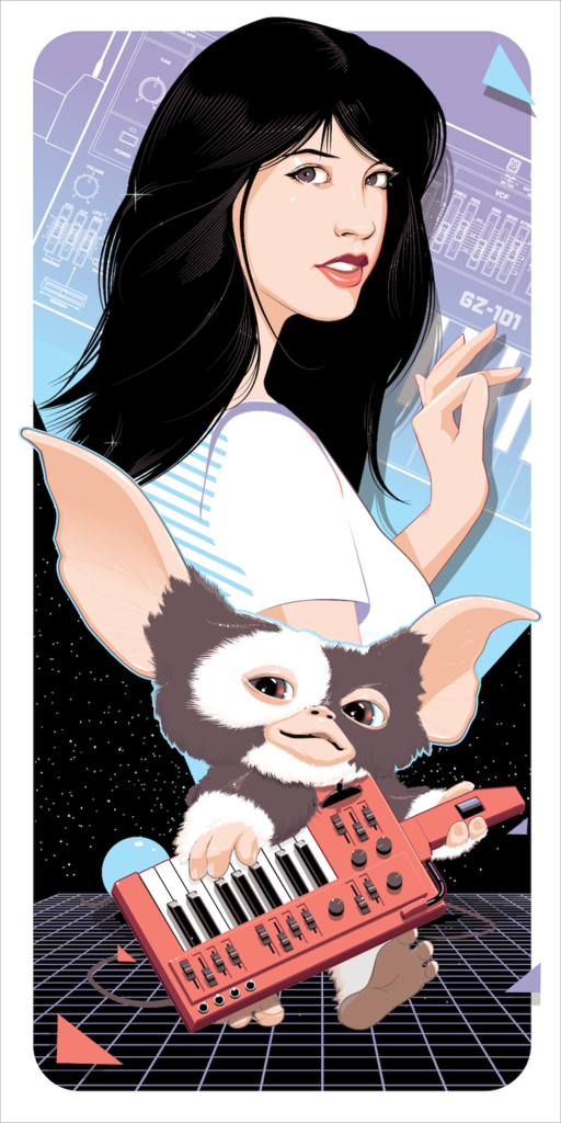 Gremlins (Kate and Gizmo) by Craig Drake, 12" x 24" Screen Print
