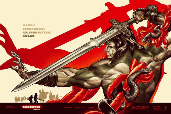Conan the Barbarian by Martin Ansin, 36" x 24" Screen Print