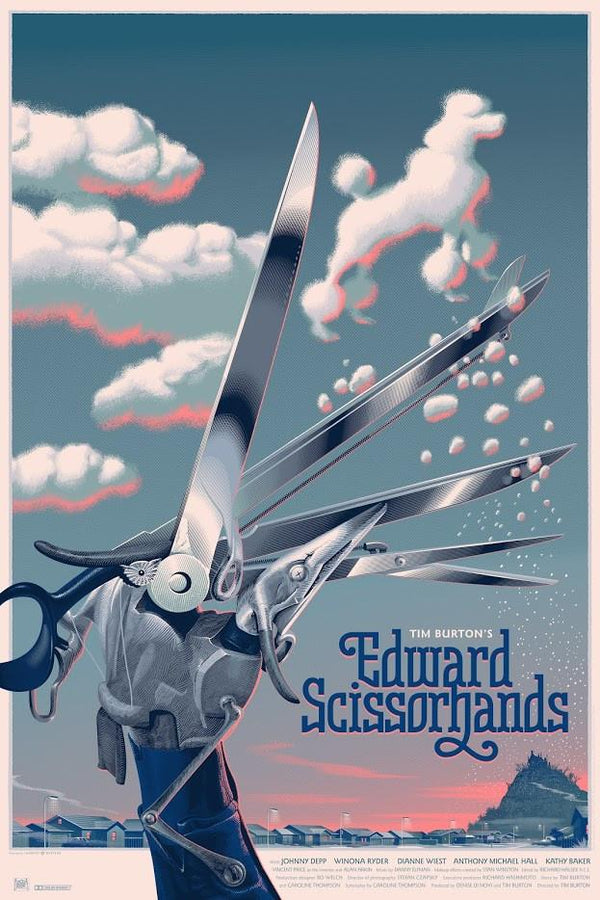 Edward Scissorhands (Poodle variant) by Laurent Durieux, 24" x 36" Screen Print