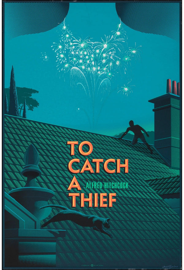 To Catch a Thief Variant Foil by Laurent Durieux, 24" x 36" Screen Print on Foil