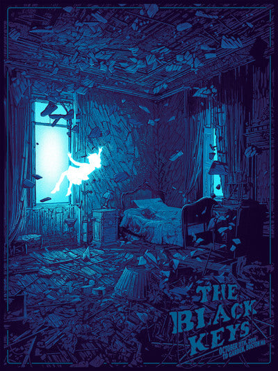 The Black Keys Boston 2019 variant by Daniel Danger, 18" x 24" Screen Print
