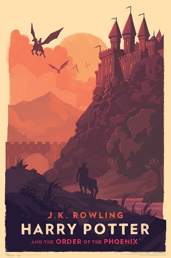 Harry Potter and the Order of the Phoenix by Olly Moss, 16" x 24" Fine Art Giclee