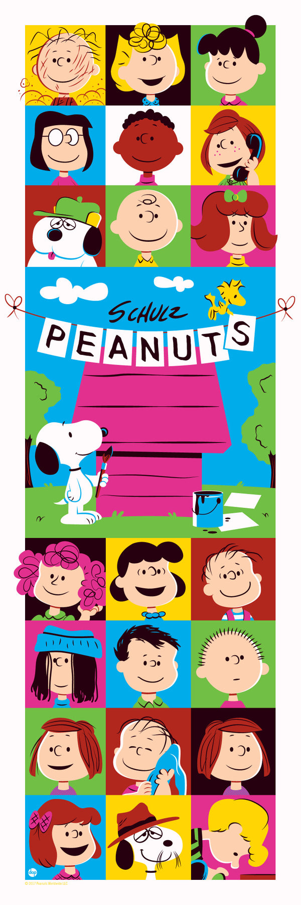 Peanuts (variant) by Dave Perillo, 12" x 36" Screen Print