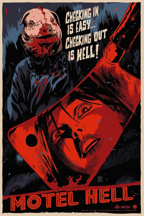 Motel Hell by Francisco Francavilla, 24" x 36" Screen Print