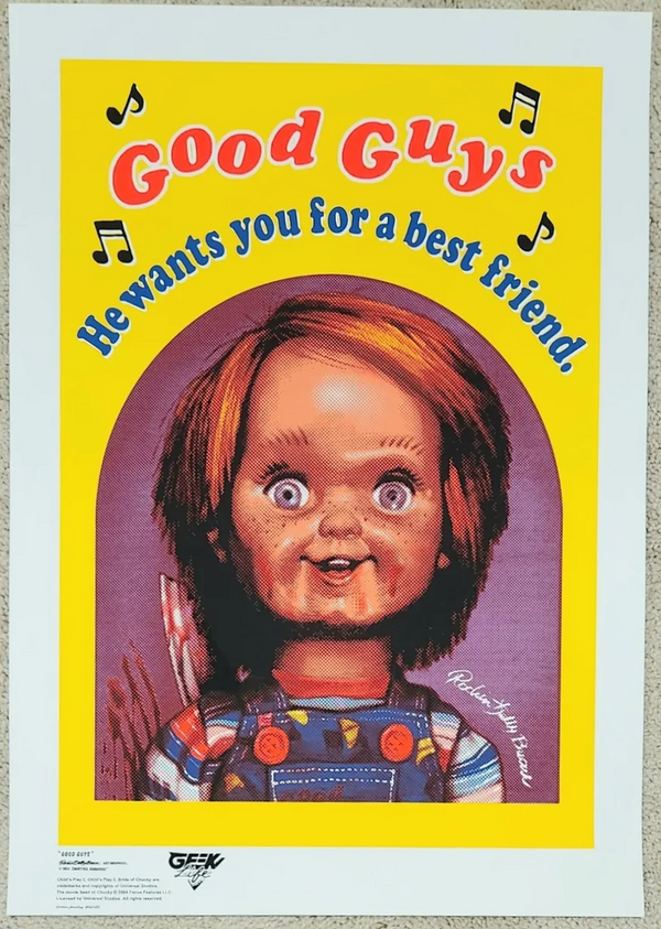 Child's Play Chucky by Rockin Jelly Bean, 16.5" x 23.4" Screen Print