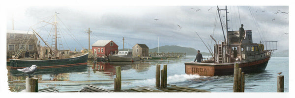 Jaws The Departure 24x8 by JC Richard, 24" x 8" Screen Print