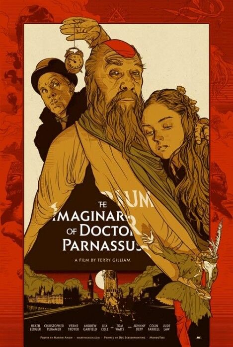 The Imaginarium of Dr Parnassus by Martin Ansin, 24" x 36" Screen Print