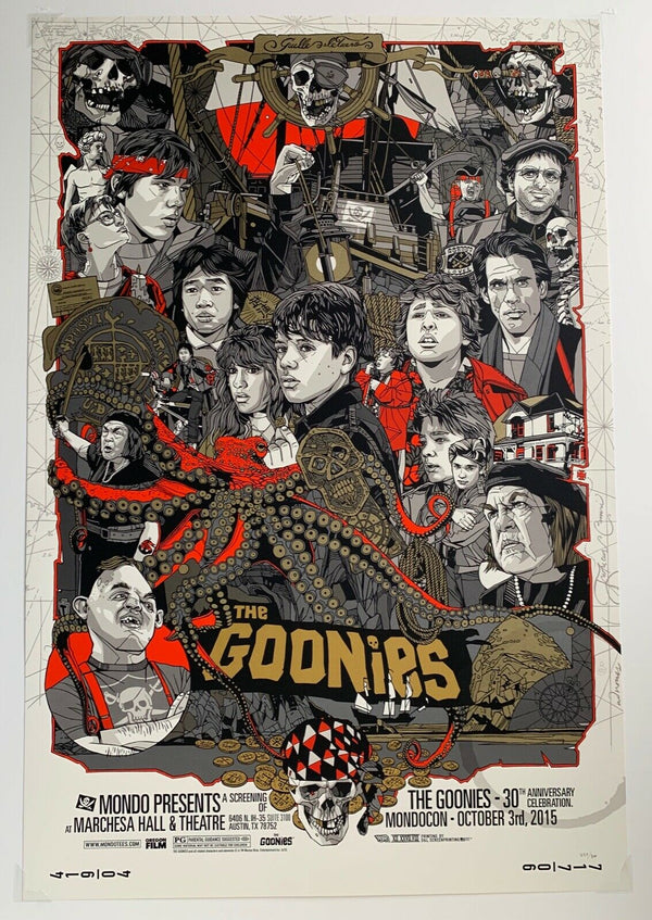 The Goonies (Variant) by Tyler Stout, 24" x 36" Screen Print