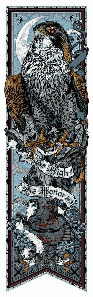 House Arryn (Game of Thrones) by Rhys Cooper, 12" x 38" Screen Print