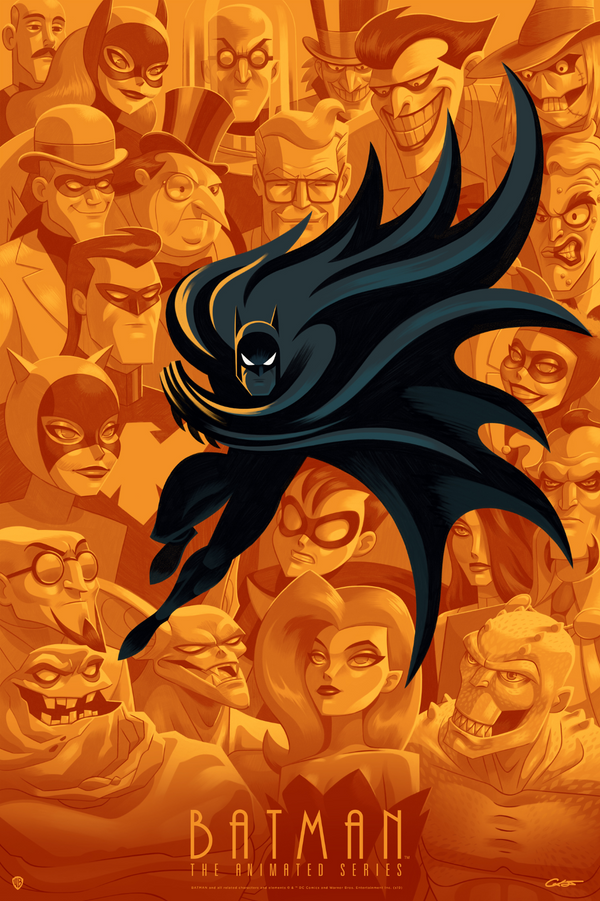 Batman: The Animated Series by George Caltsoudas, 24" x 36" Screen Print