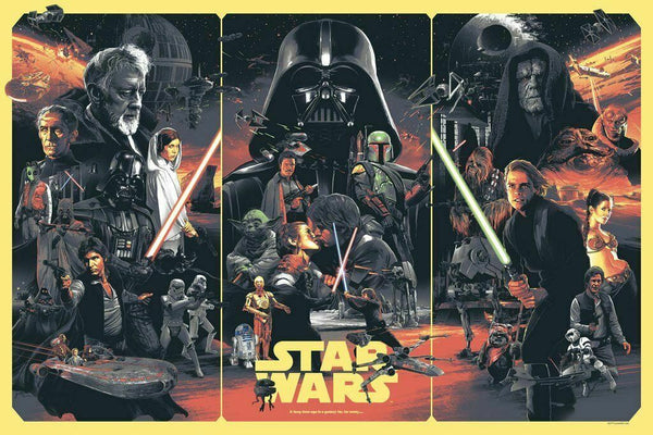 Star Wars Trilogy by Gabz, 36" x 24" Screen Print