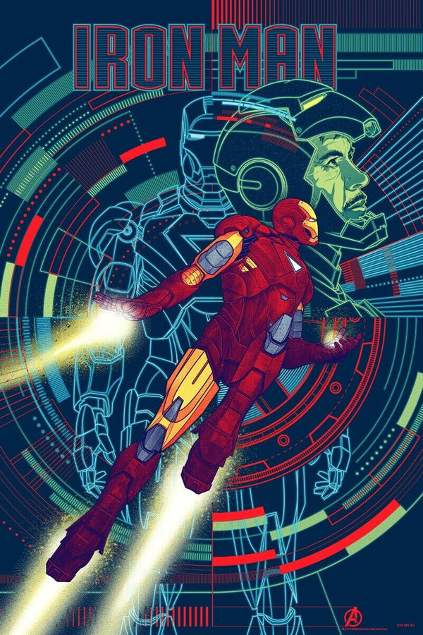 Iron Man Avengers by Kevin Tong, 24" x 36" Screen Print