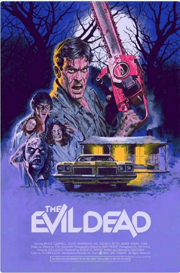 Evil Dead by Paul Mann, 24" x 36" Screen Print