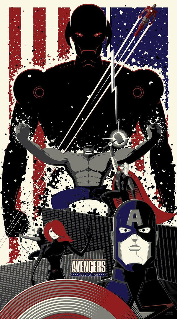 Avengers: Age of Ultron by Bruce Yan, 20" x 36" Screen Print with metallic inks