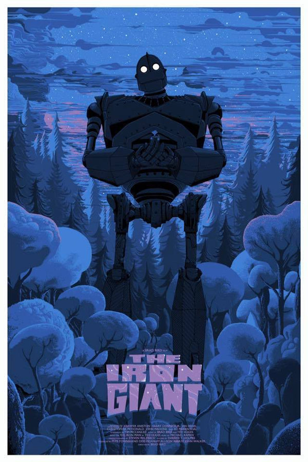 Iron Giant (variant) by Kilian Eng, 24" x 36" Screen Print