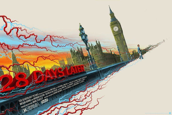28 Days Later by Mike Saputo, 36" x 24" Screen Print