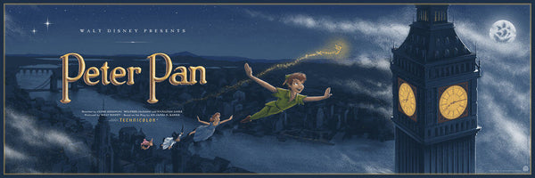 Peter Pan by JC Richard, 36" x 12" Screen Print
