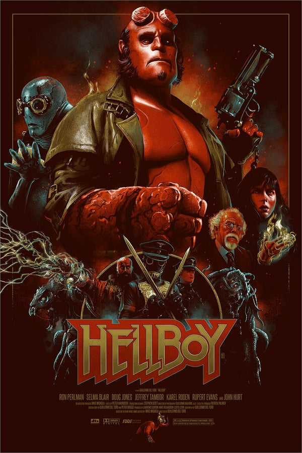 Hellboy by Vance Kelly, 24" x 36" Screen Print