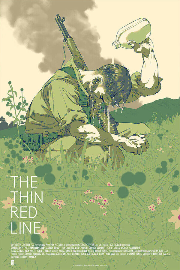 The Thin Red Line by Tomer Hanuka, 24" x 36" Screen Print