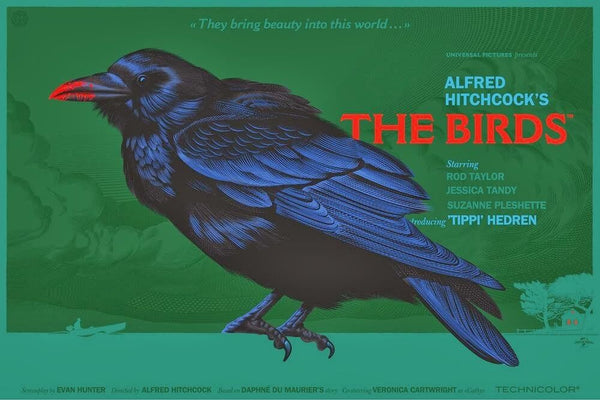 The Birds (They Bring Beauty Variant) by Laurent Durieux, 36" x 24" Screen Print