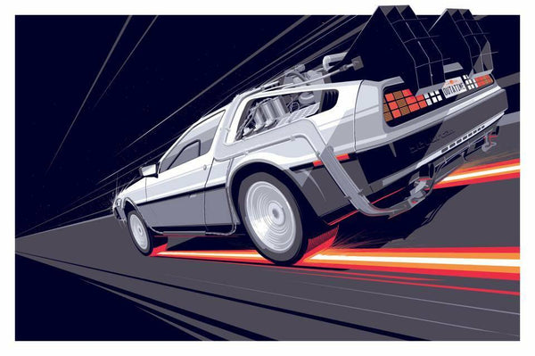 Back to the Future by Craig Drake, 36" x 24" Screen Print
