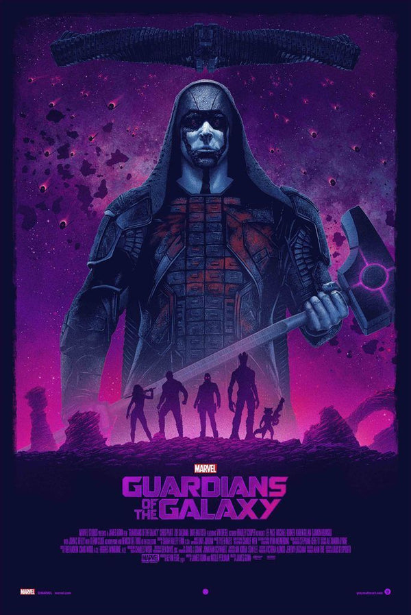 Guardians of the Galaxy by Marko Manev, 24" x 36" Screen Print