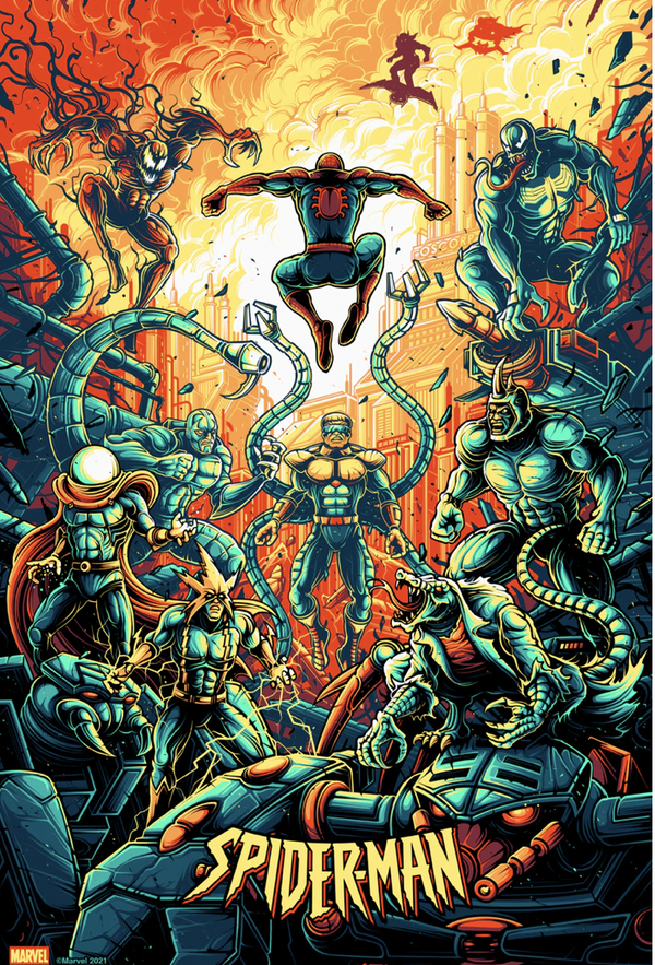 Spider-Man (Variant A) by Dan Mumford, 24" x 36" Screen Print