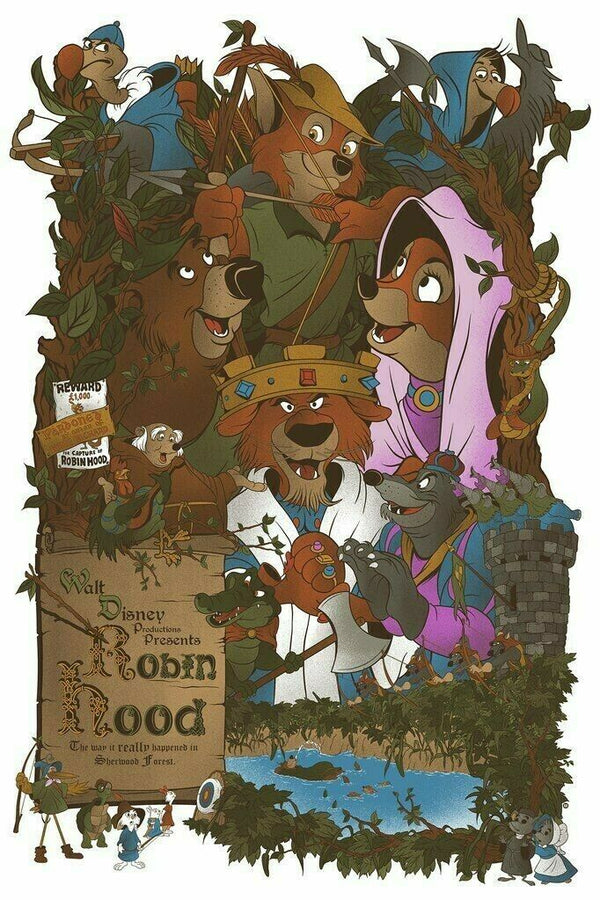 Robin Hood by Mainger, 24" x 36" Screen Print