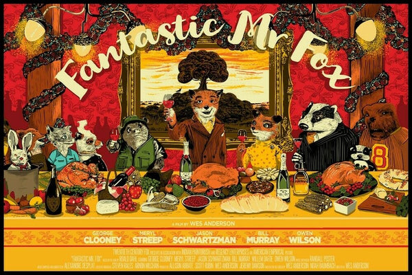 Fantastic Mr. Fox by Raid71, 24" x 36" Screen Print