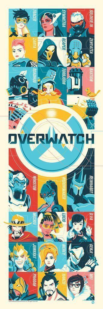 Overwatch by Dave Perillo, 12" x 26" Screen Print