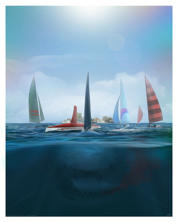 Jaws 2 by Andy Fairhurst, 16" x 20" Offset Lithograph