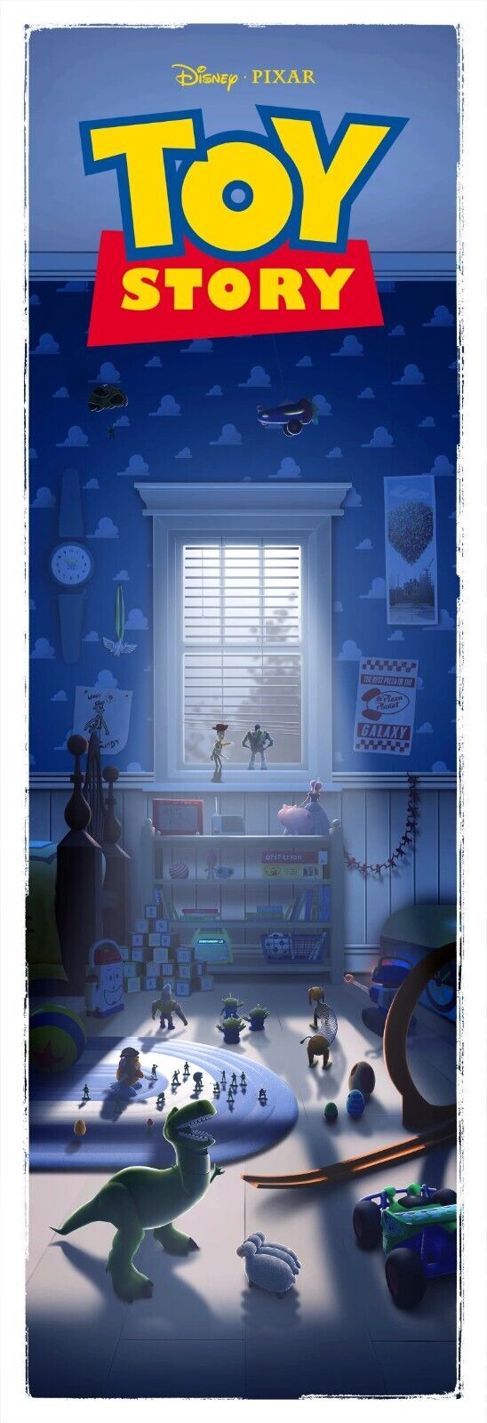 Toy Story Night Variant by Ben Harman, 36" x 12" Fine Art Giclee