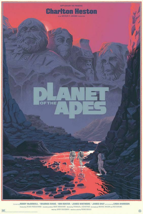 Planet of the Apes (Variant) by Laurent Durieux, 24" x 36" Screen Print