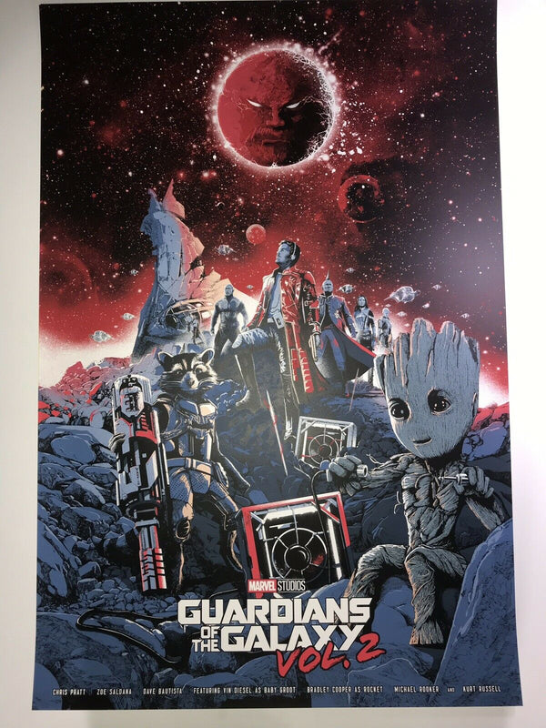 Guardians of the Galaxy Vol. 2 (variant) by Shan Jiang, 24" x 36" Screen Print