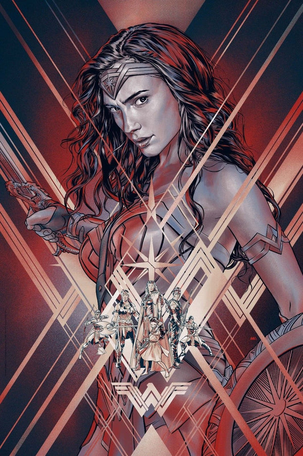 Wonder Woman (variant) by Martin Ansin, 24" x 36" Screen Print