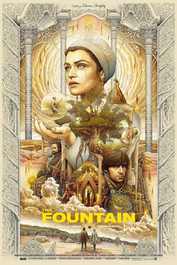 The Fountain by Ise Ananphada, 24" x 36" Screen print with Metallic Inks