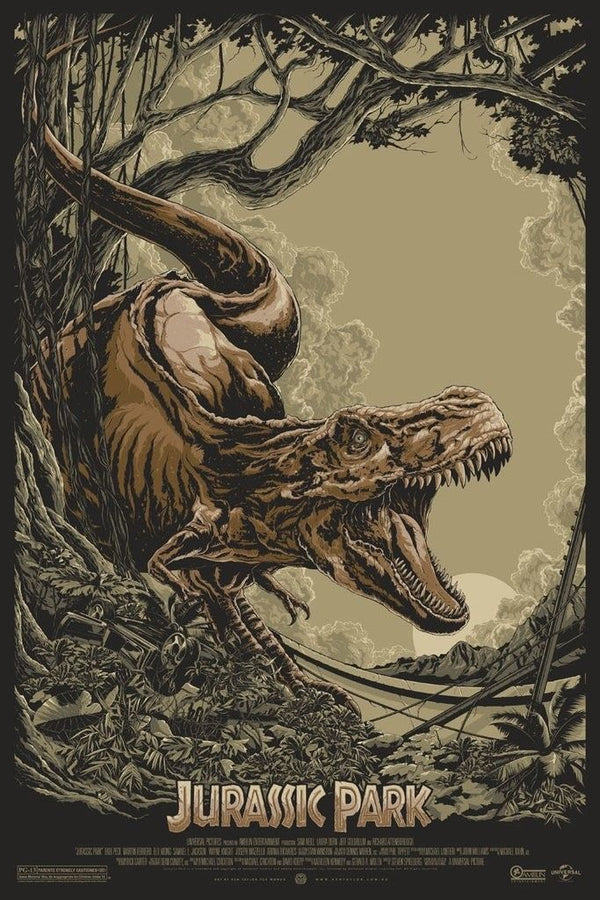 Jurassic Park by Ken Taylor, 24" x 36" Screen Print