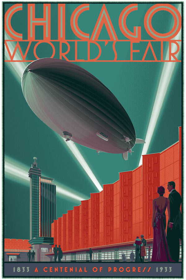 Chicago World's Fair (Variant) by Laurent Durieux, 24" x 36" Screen Print