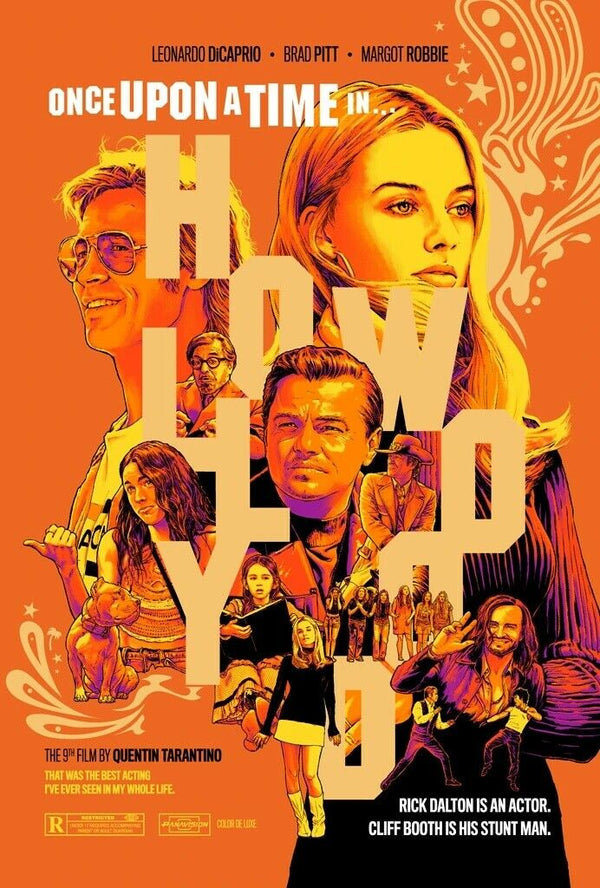 Once Upon a Time in Hollywood by Joshua Budich, 24" x 36" Screen Print