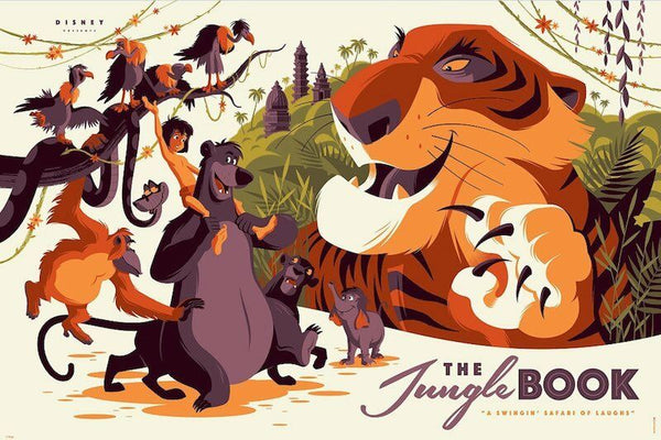 The Jungle Book by Tom Whalen, 36" x 24" Screen Print