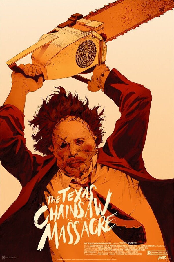 Texas Chain Saw Massacre (vertical) by Robert Sammelin, 24" x 36" Screen Print