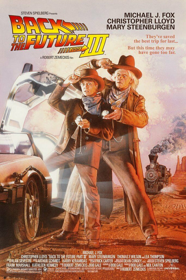 Back to the Future Part III (Variant) by Drew Struzan, 24" x 36" Screen Print